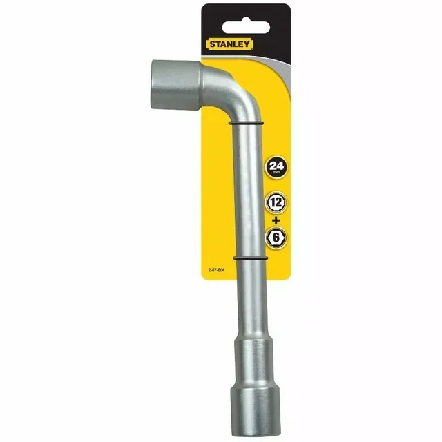 Clé à pipe débouchée 6 pans 12x24 mm chrome vanadium forgée