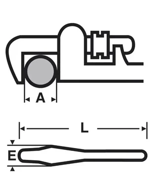 Clé à pipe VIRAX Viragrip 350mm aluminium - Mâchoire interchangeable
