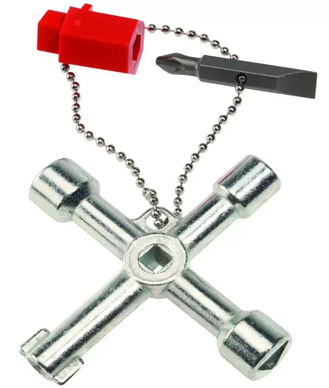 Clé universelle électricien VIRAX 6 empreintes croix 261502