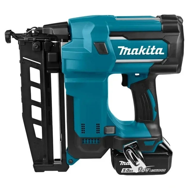 Makita DBN600RTJ 18V Stauchkopfnagler 16Ga 64mm mit 2x 5Ah Akkus Ladegerät MakPac Koffer