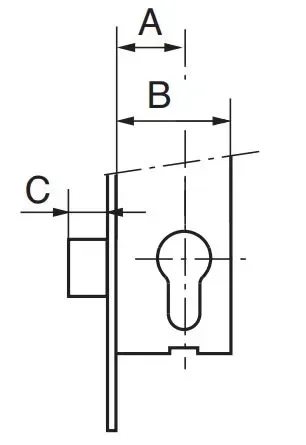 Serrure 3 points Stremler 2274.45.0 - Rouleau entraxe 92 mm carré 8 mm