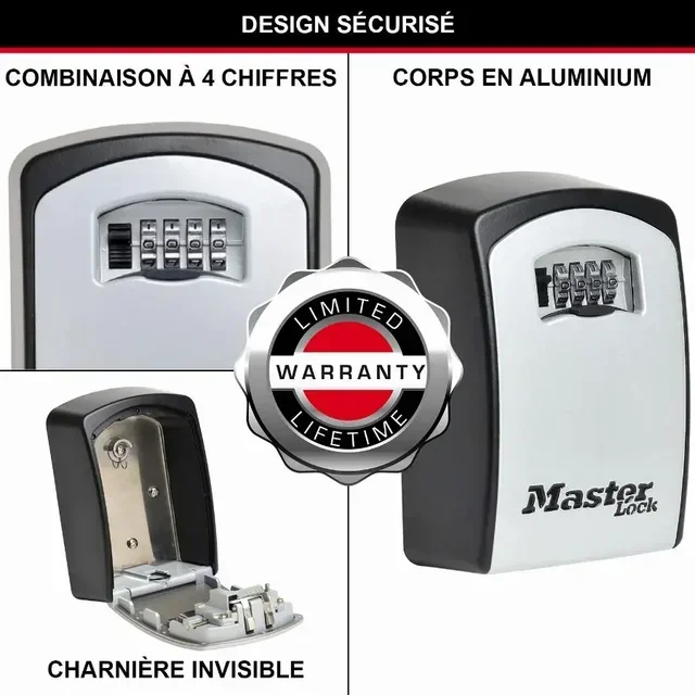 Master Lock 5403EURD Schlüsseltresor XL Wandmontage Hochsicherheit