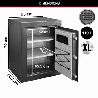 Coffre-fort électronique Master Lock T8-331ML 119L à combinaison sécurisé