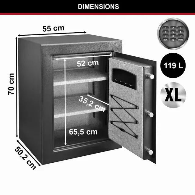 Coffre-fort électronique Master Lock T8-331ML 119L à combinaison sécurisé
