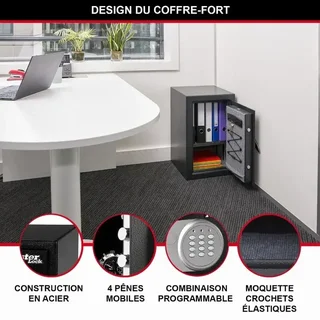 Coffre-fort électronique MASTER LOCK 61L - Grande capacité sécurisée T6-331ML