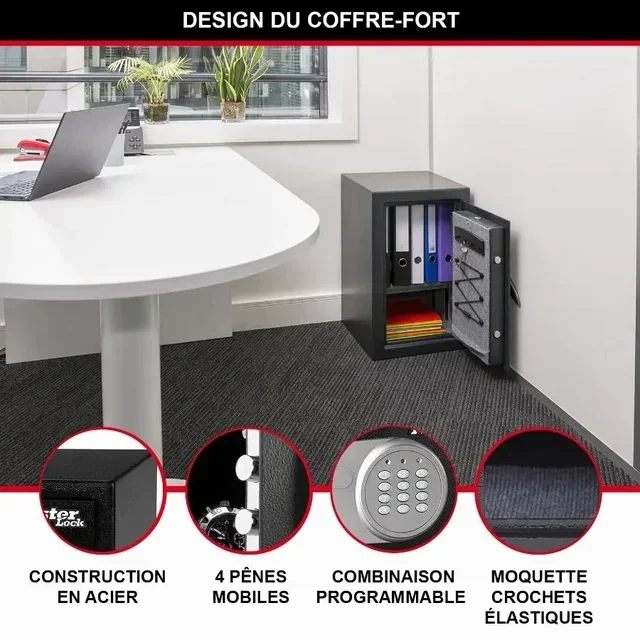 Coffre-fort électronique MASTER LOCK 61L - Grande capacité sécurisée T6-331ML