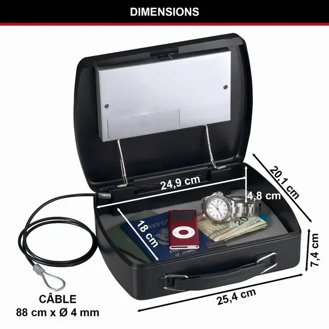 Coffre-fort portable Master Lock P008EML - Serrure électronique compacte pour smartphone et objets de valeur