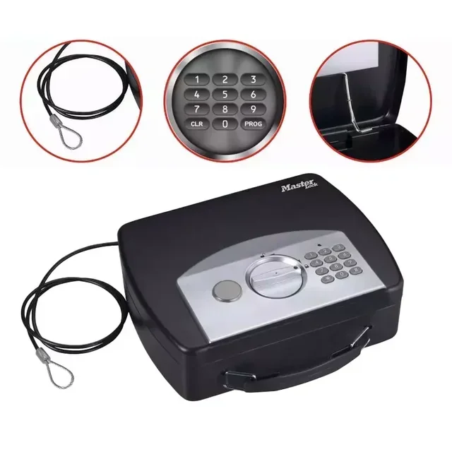 Coffre-fort portable Master Lock P008EML - Serrure électronique compacte pour smartphone et objets de valeur