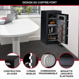 Caja Fuerte Electrónica Master Lock 169L XXL - Cerradura Programable Acero Macizo