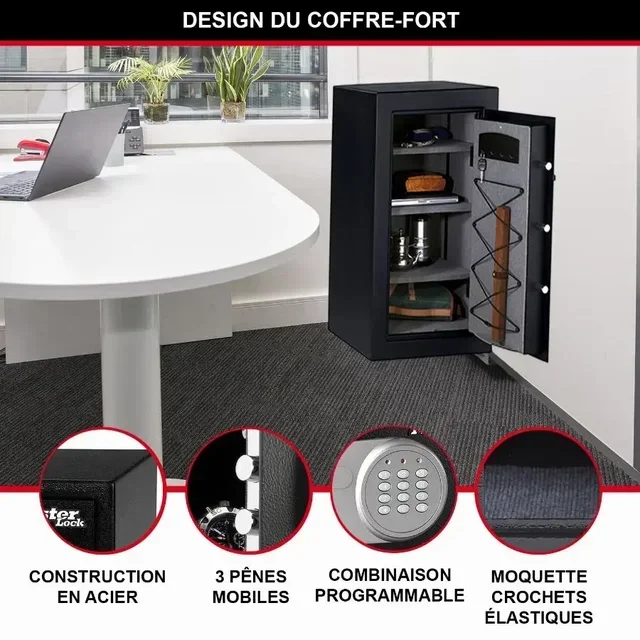 Caja Fuerte Electrónica Master Lock 169L XXL - Cerradura Programable Acero Macizo