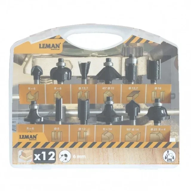 Coffret 12 fraises profilées 8 mm - Réf. 418.700.12 - Queue cylindrique