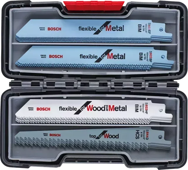 Coffret 20 lames scie sabre Bosch bois métal 2607010902