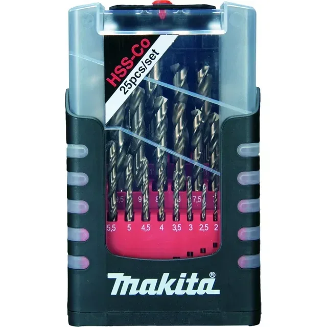 Makita D-67577 Set 25 Punte per Metallo HSS-Co Acciaio Cobalto