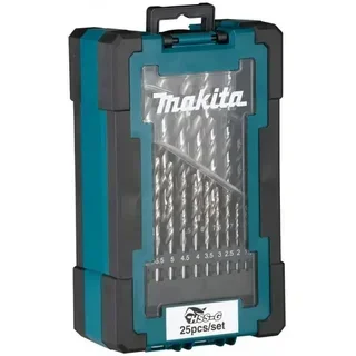 MAKITA D-67555 Set Punte Metallo HSS-G 25 pezzi 1-13mm Acciaio Rapido
