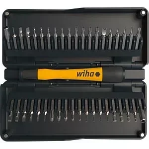 Wiha 44624 40-Piece Precision Screwdriver Bit Set - Micro Bits for Electronics Repair Kit