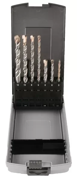 Set of 7 SDS-Plus 2-Cutter Concrete Drill Bits MAKITA 5-12mm