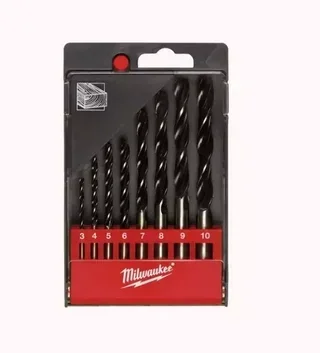 Milwaukee Holzbohrer Set 8-teilig 3-Schneide DIN 7487 E 4-10 mm