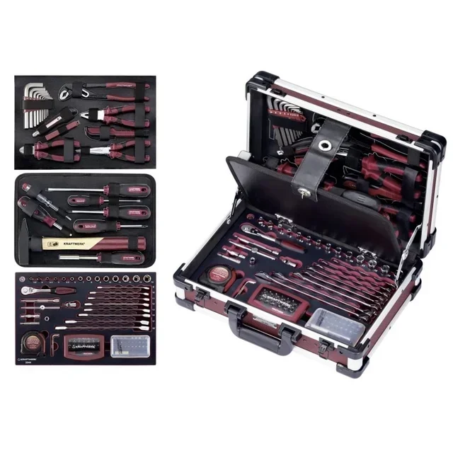 Pro-Line 1/4" Tool Set KRAFTWERK 123 Pieces - Professional Aluminum Tool Case