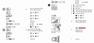 Cassetta Attrezzi Pro-Line KRAFTWERK 264 Pezzi con Trapano BOSCH 10,8V - Modello 3949