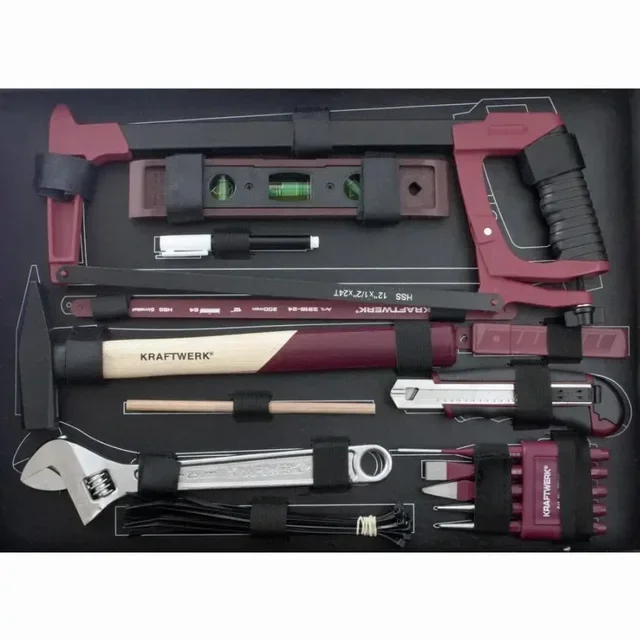 Cassetta Attrezzi Pro-Line KRAFTWERK 264 Pezzi con Trapano BOSCH 10,8V - Modello 3949