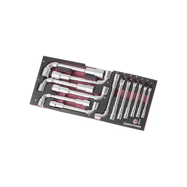 Chiavi a Tubo Aperte Set 7-19 mm 13 Pezzi EVA3 KRAFTWERK 4903-29