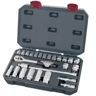 Coffret douilles 3/8" KRAFTWERK 26 pièces 6-22 mm cliquet réversible