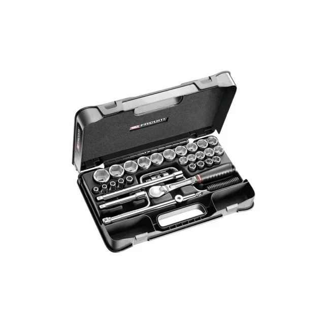 Coffret douilles FACOM 1/2" 30 pièces 6 pans métriques S.161-5P6
