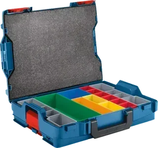 BOSCH L-BOXX 102 Professional Tool Box Set with 13 Accessories - Portable Storage Case