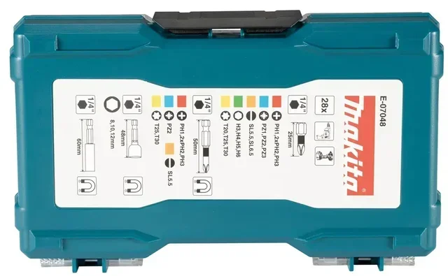 Set Avvitamento 28 Pezzi Inserti e Bussole MAKITA E-07048 Professionale