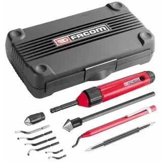 Kit Sbavatura Smussatura FACOM 325 - 5 Utensili Professionali Tubi Acciaio Alluminio Rame