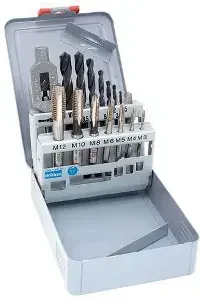 Coffret métallique 15 pièces forets et tarauds RISS coupe à gauche X015V3152