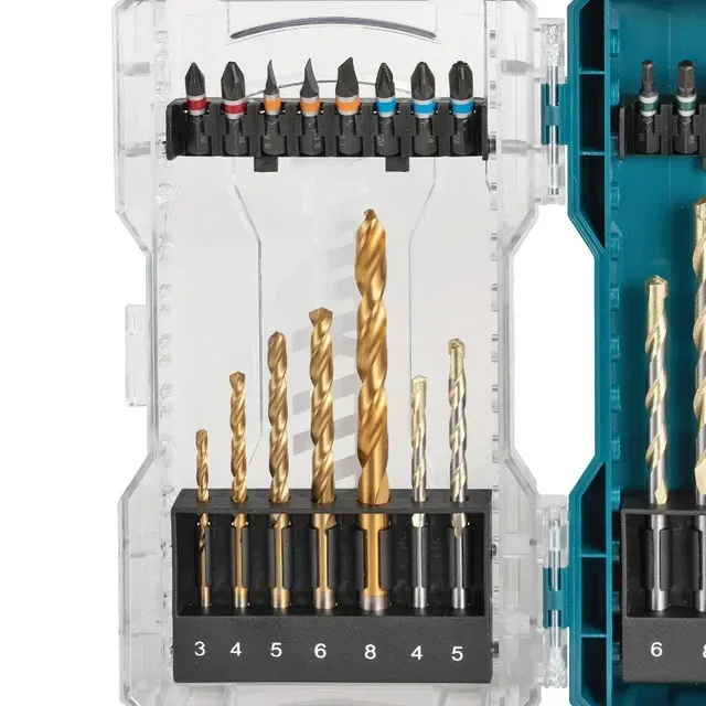MAKITA E-07054 Set di Punte da Trapano e Avvitamento 29 Pezzi Multi-Materiale Legno Metallo Muratura