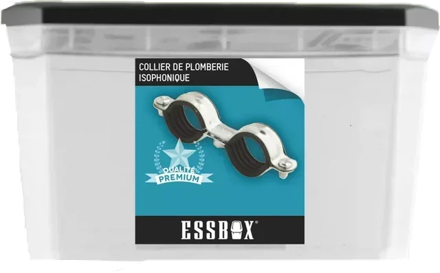 Collier plomberie ESSBOX SCELL-IT double isophonique Ø7 mm x 150 mm boîte 25 unités