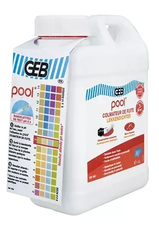Colmateur fuites piscine GEB 1L béton polyester acrylique étanchéité professionnel