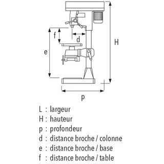 Perceuse à colonne SIDAMO PRO 40 PC avec étau - 20502090