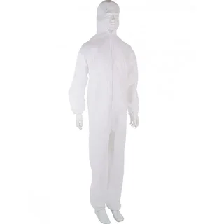 Mono desechable con capucha SINGER PLYCBC polipropileno blanco