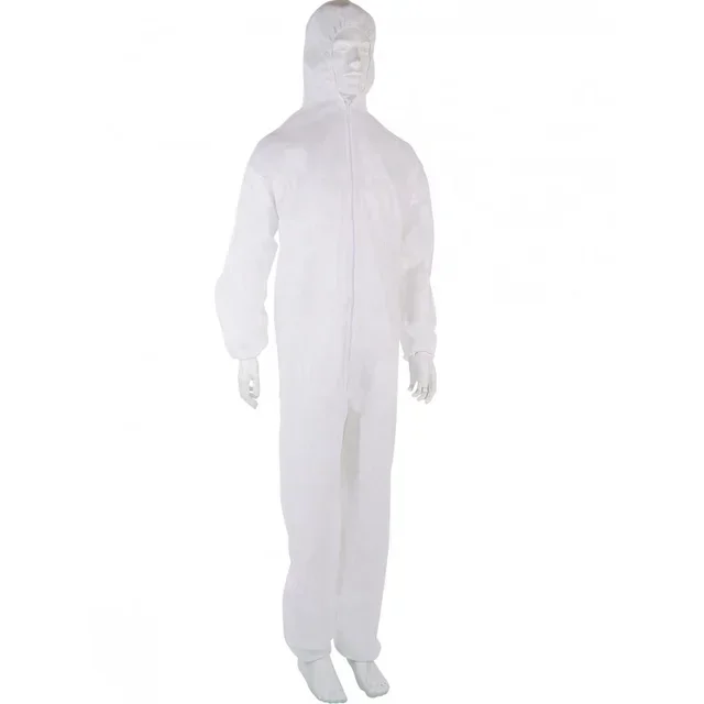 Mono desechable con capucha SINGER PLYCBC polipropileno blanco