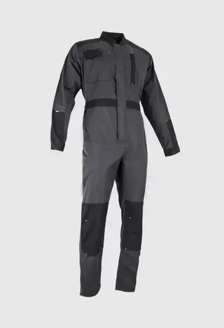 Arbeitskombination LMA Lebeurre Potassium Grau/Schwarz Stehkragen Einfacher Verschluss - 4116