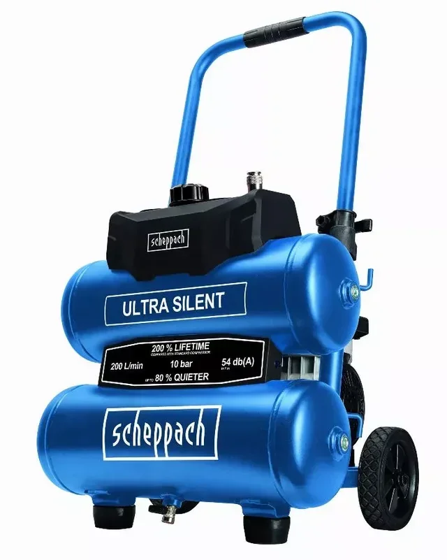 Compresseur silencieux SCHEPPACH HC20Si-TWIN 20L 750W 54dB sans huile