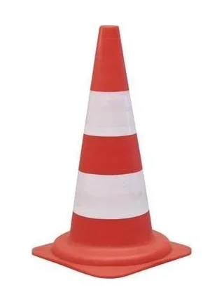 Cône signalisation VISO réfléchissant Classe 1 hauteur 490 mm orange blanc