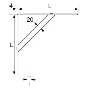 Console renforcée TORBEL 400 mm - Réf. 9930246