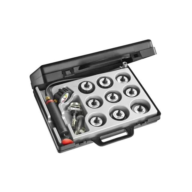 Tester Pressione Circuito Raffreddamento FACOM 920BPF con Pompa Manuale e 14 Tappi Universali
