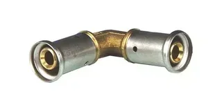 Coude 90° multicouche HENCO à sertir laiton - Eau potable et chauffage