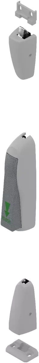 Crémone à poignée poussoir 2 points Sevad DS5206 gris RAL 9006 - Fermeture urgence 60 min