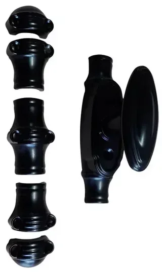 Crémone porte décorative MAP noir mat bouton modèle 38454