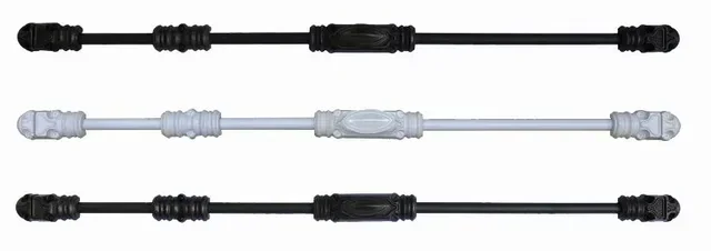 Crémone rustique ROLLINGER 16x8 fonte brute avec bouton n°6 et accessoires tringle