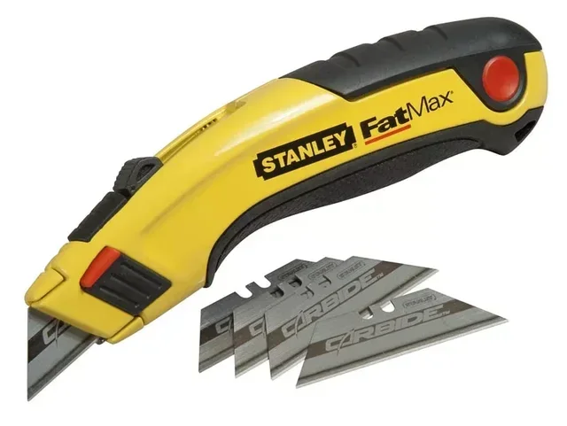 Taglierino STANLEY FatMax con lama retrattile + 5 lame in carburo di tungsteno 7-10-778