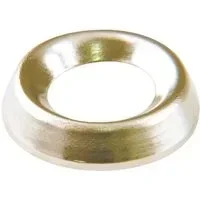 Vernickelte Messing-Tassenunterlegscheibe QDCR mit Schraube - 100 Stück Set