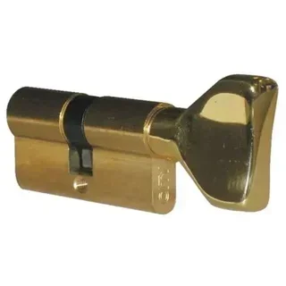 Cylindre bouton Cavers ISEO 30x30 mm laiton poli - V05