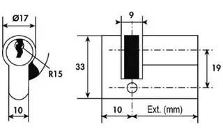 Cylindre de mesure TESA TE5 laiton sur variure 97856 503L